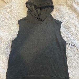 Treasure & Bond Sleeveless Hooded Sweatshirt Charcoal Gray NWT size XL